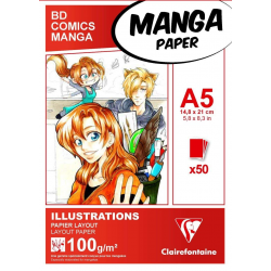 Blocco Illustrazioni Manga,...